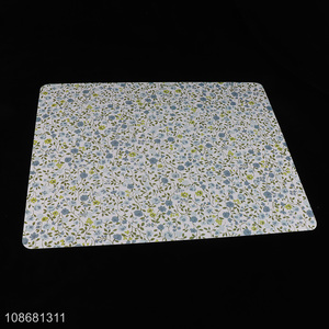 Wholesale reusable non-slip pvc placemat floral print pvc table mat