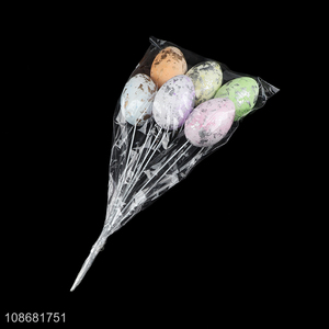 Online wholesale colorful foam Easter egg decoration decorative picks