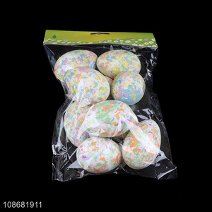 Good price 10pcs colorful speckled foam Easter eggs Easter ornaments