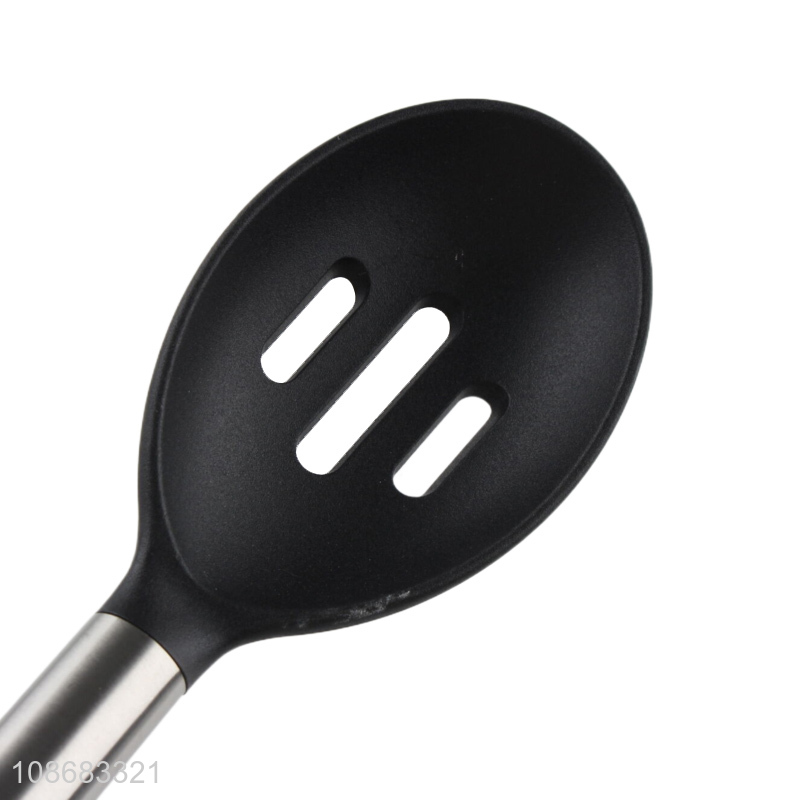 Wholesale non-stick heat resistant slotted cooking spoon basting spoon
