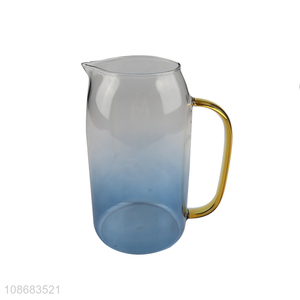Top selling household glass water jug milk jug with handle