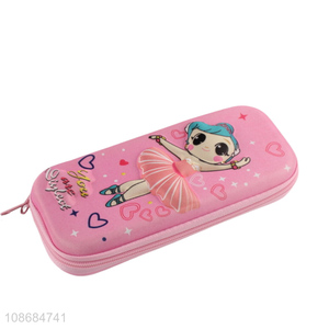 Factory price girls pink stationery pencil case for stationery storage