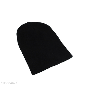 Hot items black cool knitted hat beanies hat for men women