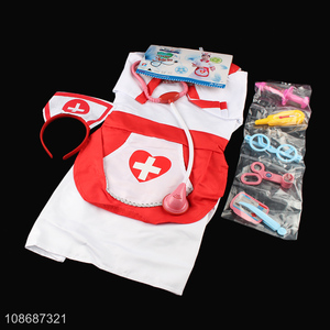 Hot selling kids nurse costumes set nurse scrubs set for boys girls