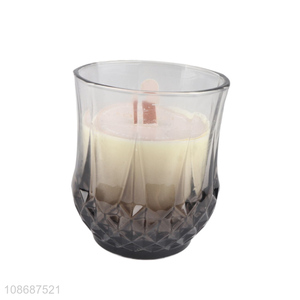 Online wholesale home décor scented candle glass cup candle