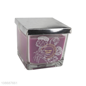 Best selling tabletop decoration glass jar scented candle aromatherapy candle wholesale