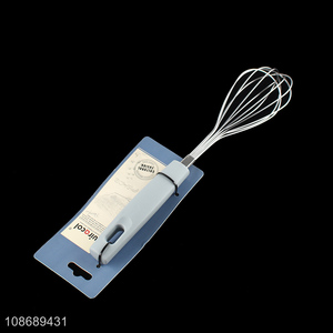 Wholesale kitchen tools manual stainless steel egg beater egg whisk