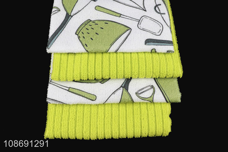 Yiwu factory 4pcs microfiber kitchen cleaning towel cleaning cloth for sale