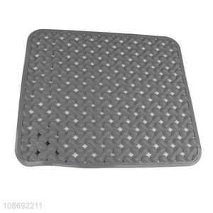 Wholesale quick draining pvc kitchen sink mat dish drying mat