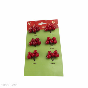 Hot sale christmas decoration christmas red berries pick wholesale