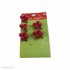 Latest products red berry pick artificial christmas picks for sale
