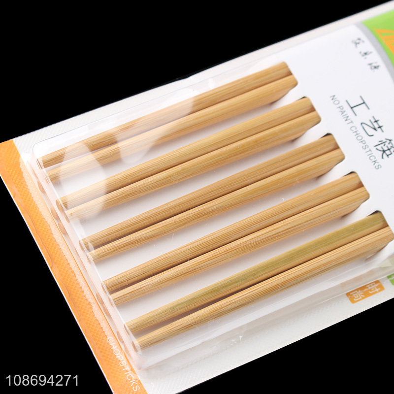 Online wholesale 10pairs high grade reusable natural bamboo chopsticks