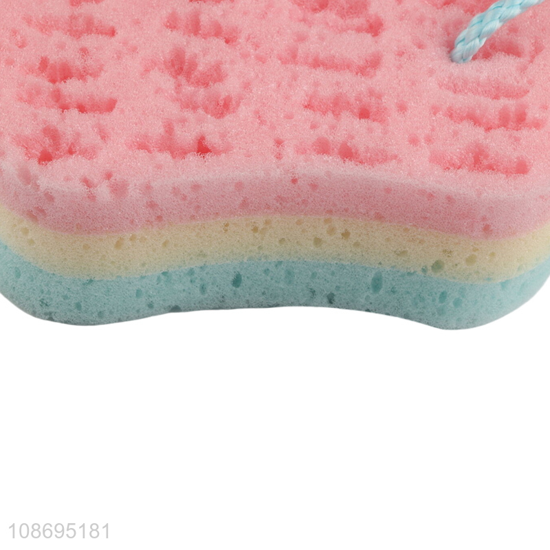 Wholesale soft bath sponge shower body scrubber for adults kids