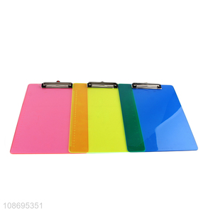 Best selling multicolor A4 plastic plate folder file clipboard for school office