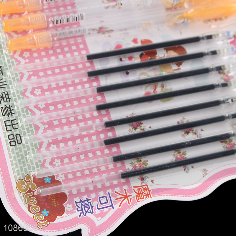 Good selling school office stationery erasable magic gel pen set
