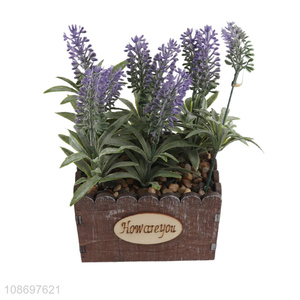 Hot selling artificial flowers fake lavender bonsai for home garden decor