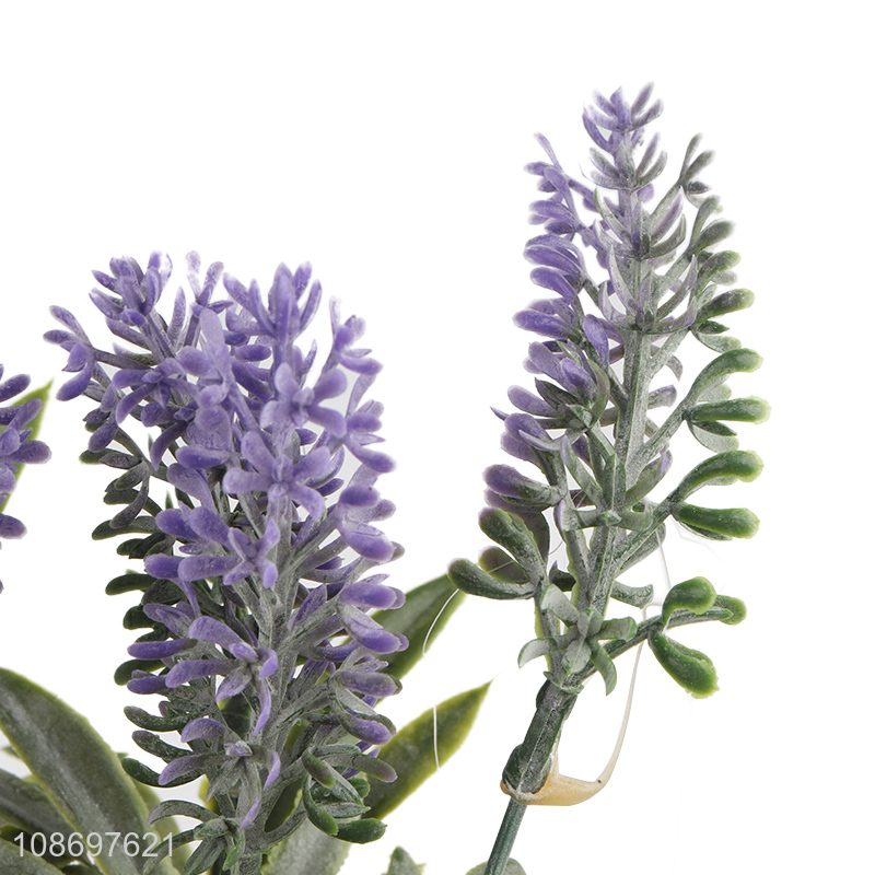 Hot selling artificial flowers fake lavender bonsai for home garden decor