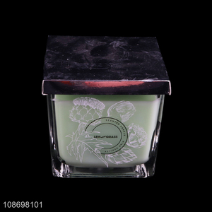 Yiwu market home décor glass jar candle scented candle with lid