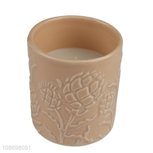 Hot products tabletop decoration ceramic cup candle scented candle for sale