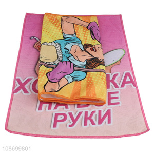 Yiwu market 2pcs kitchen dish drying mat and cleaning cloth towel set for sale