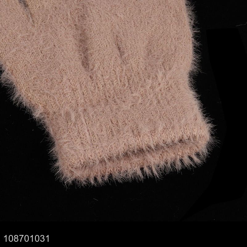 Top selling fashion half-finger winter warm gloves polyester gloves wholesale