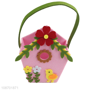 Hot selling Easter non-woven basket Easter candy bag <em>party</em> favors bag