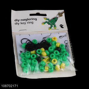 New arrival plastic beads for DIY frog key chain making kit for kids