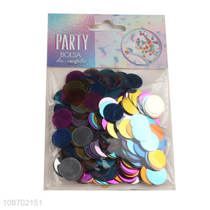 New product round metallic DIY confetti birthday party balloon stuffers