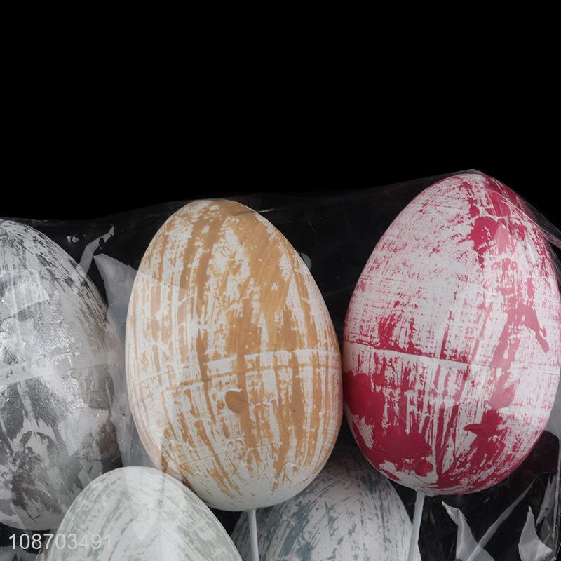 High quality Easter decorations foam Easter egg picks for DIY crafts