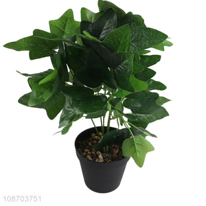 Hot selling artitificial greenery fake potted plant for table shelf decor