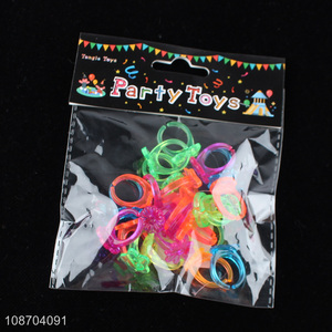 Top selling colorful plastic jewelry ring for party supplies