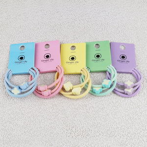 Good selling candy color elastic girls hair rope hair scrunchies for headdress