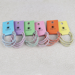 Low price two-tone braided elastic hair rope hair ring for headdress