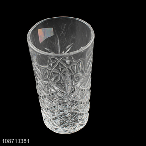 Most popular 280ml engraved glass water tumbler juice cup whiskey mug