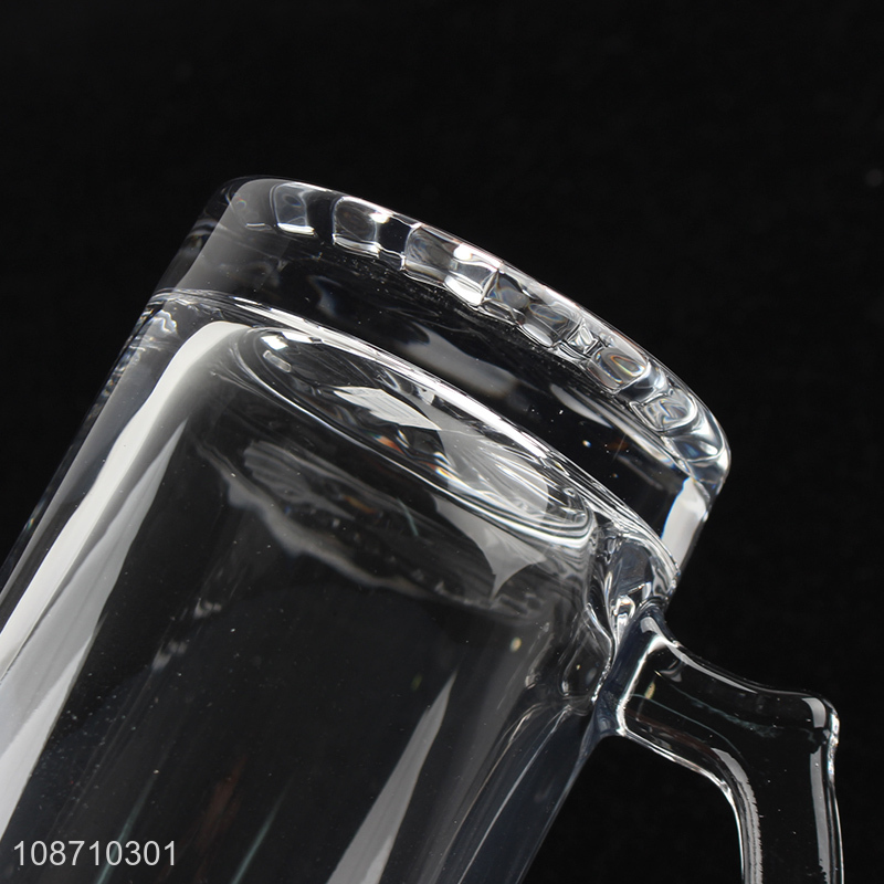Good quality 700ml clear glass beer mug beer glasses with handle