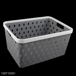 Factory supply multi-use plastic storage basket for kitchen pantry organizing