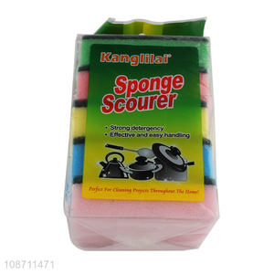 Most popular 5pcs reusable kitchen cleaning sponge set for home