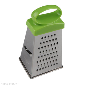 Factory supply durable stainless steel 4sides handheld vegetable grater for sale