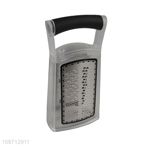 Good sale stainless steel kitchen grater vegetable grater with container