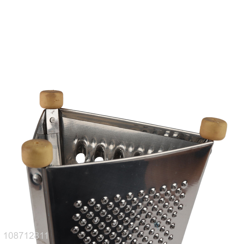 Factory supply stainless steel 3sides vegetable grater cheese shredder for kitchen gadget