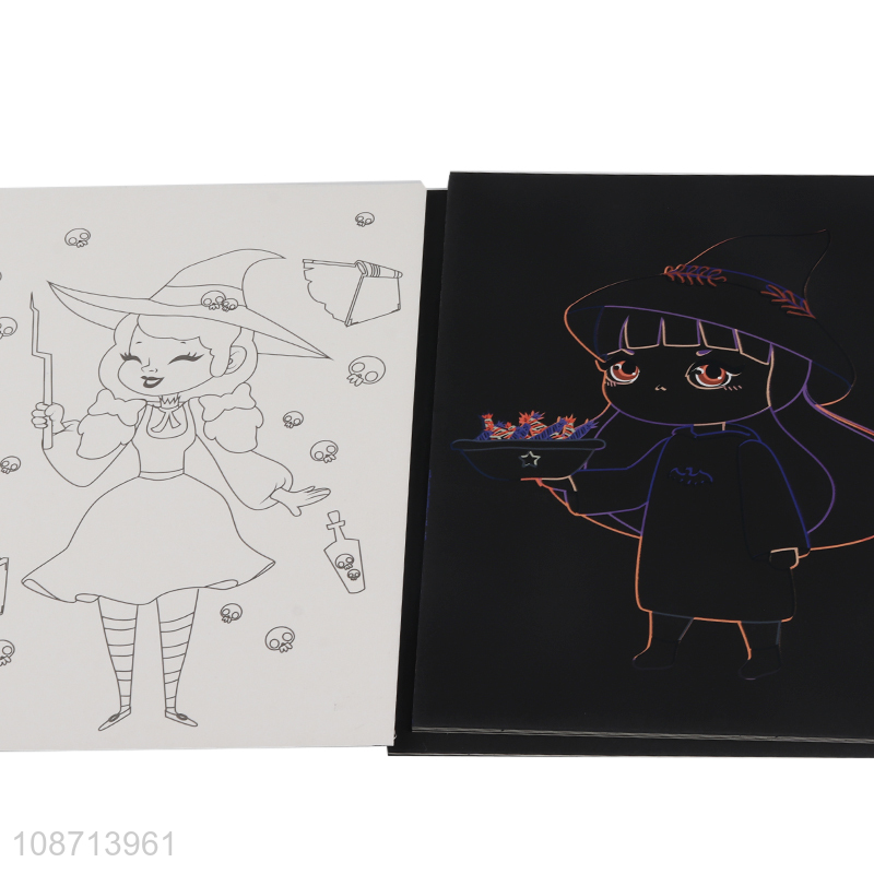 China supplier cartoon kids diy magic scratch art card art paper painting toys