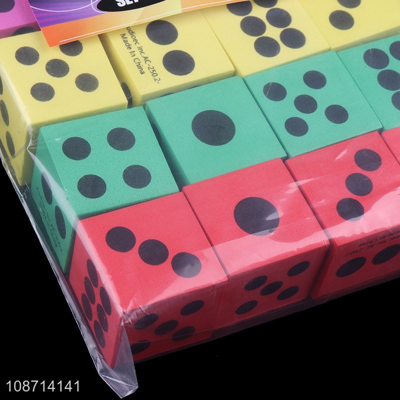 New arrival educational building toys colorful eva foam dices for kids