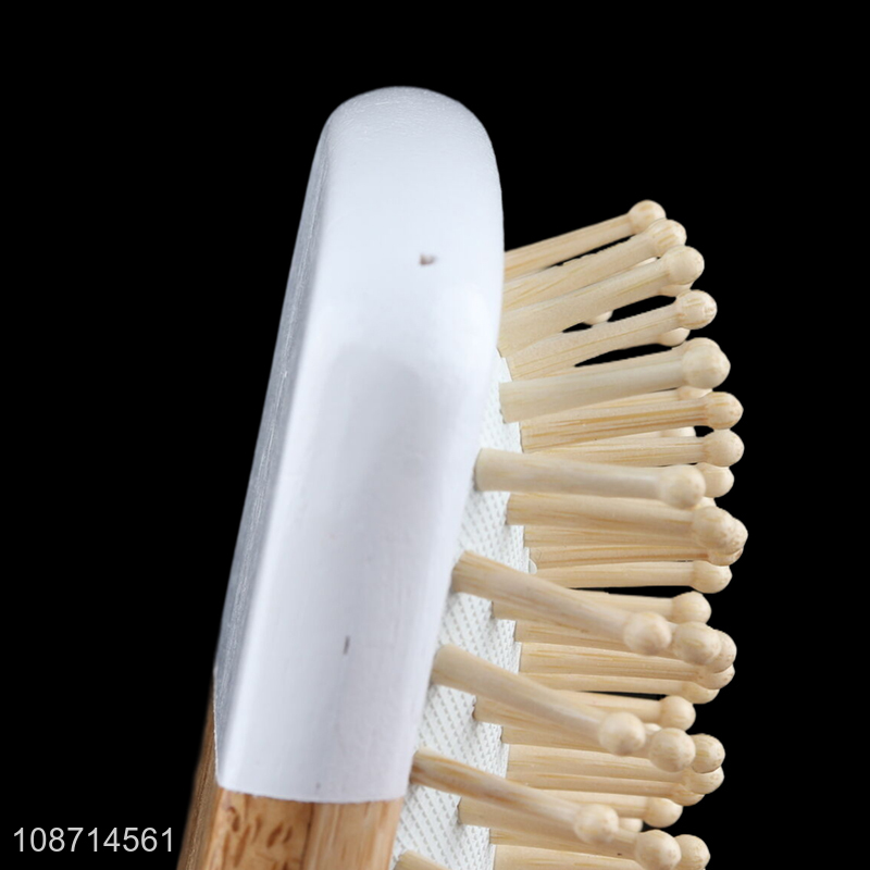 New product anti-static massge airbag bamboo hairbrush without handle