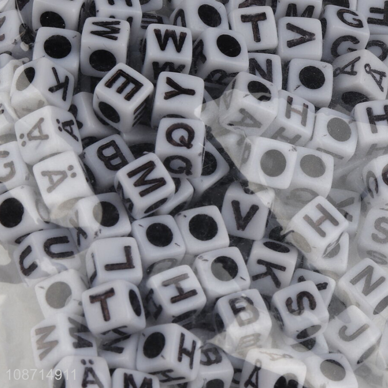 New products square alphabet beads diy beading toys for sale