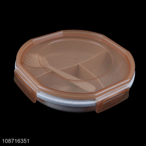 Good quality 3-compartment biodegradable wheat straw bento lunch box food container