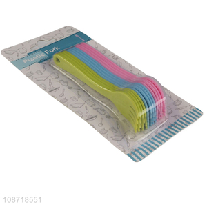 Low price 12pcs plastic disposable tableware fork for sale