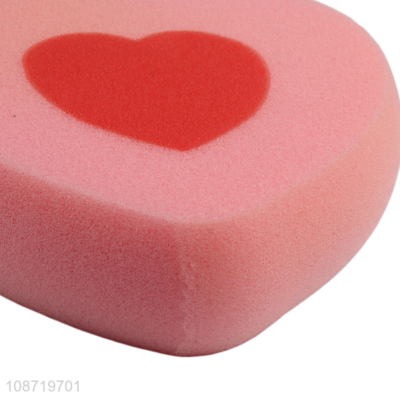 Good quality heart shape skin care exfoliating shower bath sponge