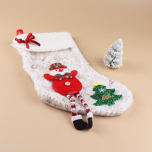 Popular products hanging snowman christmas stocking for xmas tree decoration