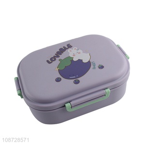 New product portable 3-compartment kids bento lunch box with spoon & fork