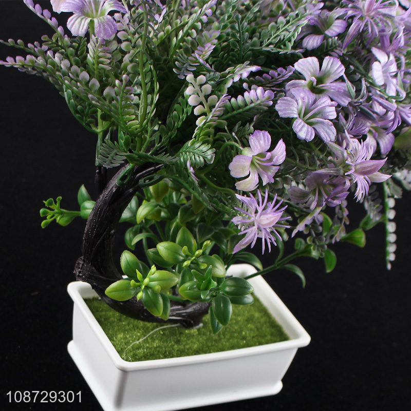 Hot sale plastic home office decoration artificial plants bonsai wholesale